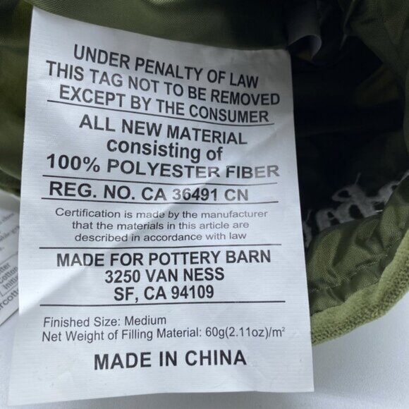 Pottery Barn Georgia Velvet Stocking Christmas Holiday Xmas Monogram Cream Green - Picture 8 of 9